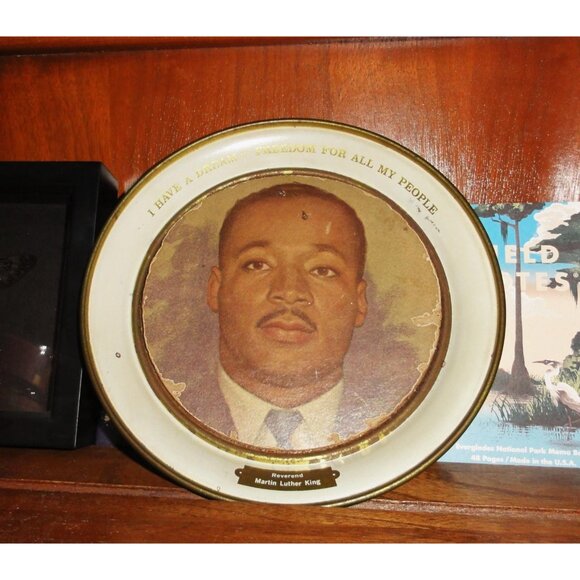 Vintage Reverend Martin Luther King Metal Wall Hanging Plate I have a dream - Picture 6 of 10